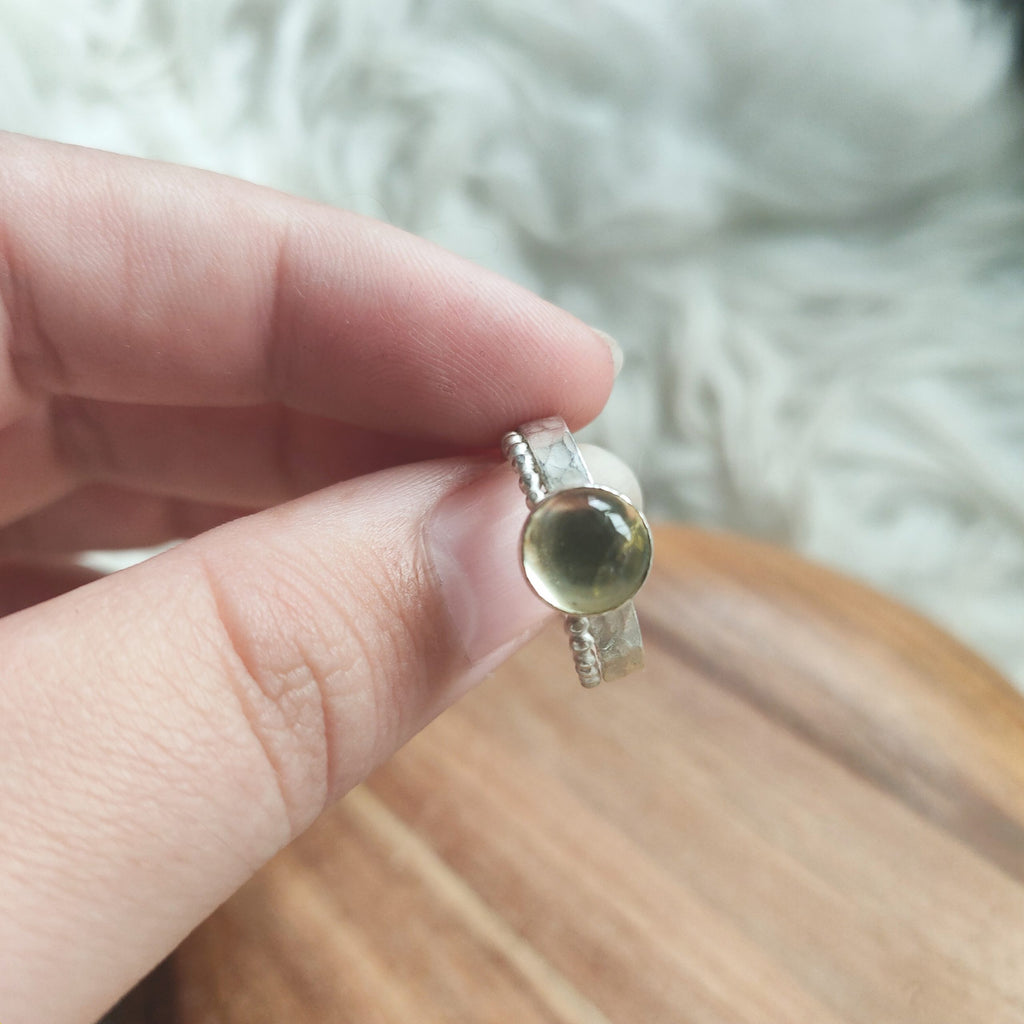 BY AIS | Ring Dots | sterling zilver & citrien - maat 16,75 image 8