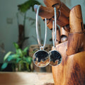 Hoops | Sterling zilver & palm root agate | BY AIS image 0
