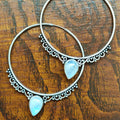 Hoops | Sterling zilver & maansteen image 0