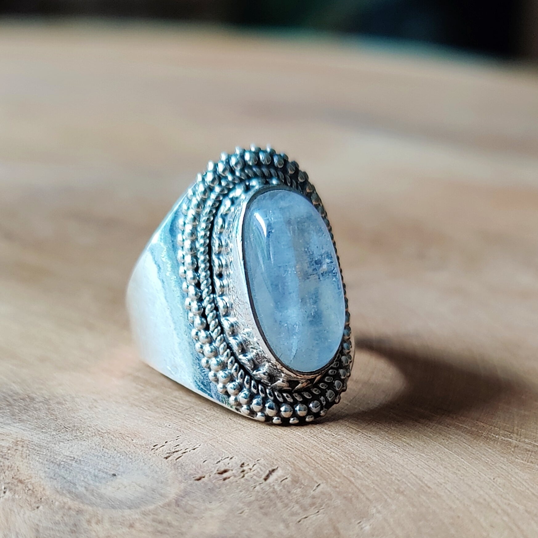 Ring | Sterling zilver & maansteen | maat 17 image 3