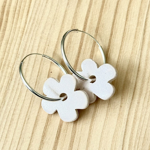 Hoops Bloom | Sterling zilver & keramiek image 1