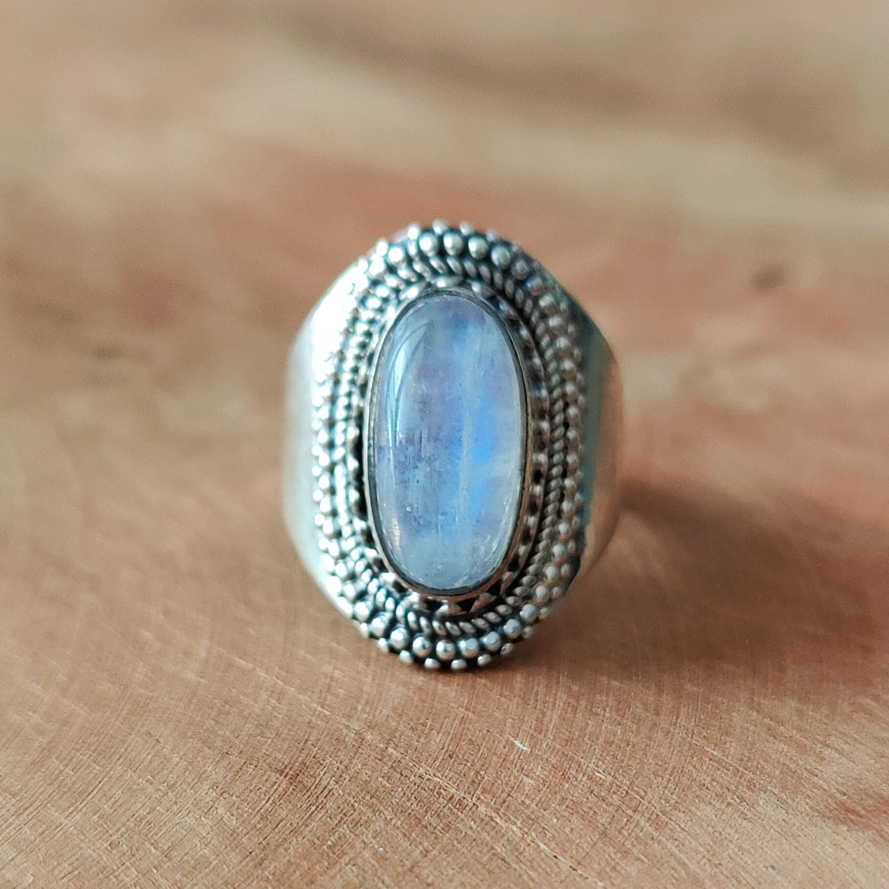 Ring | Sterling zilver & maansteen | maat 17 image 2