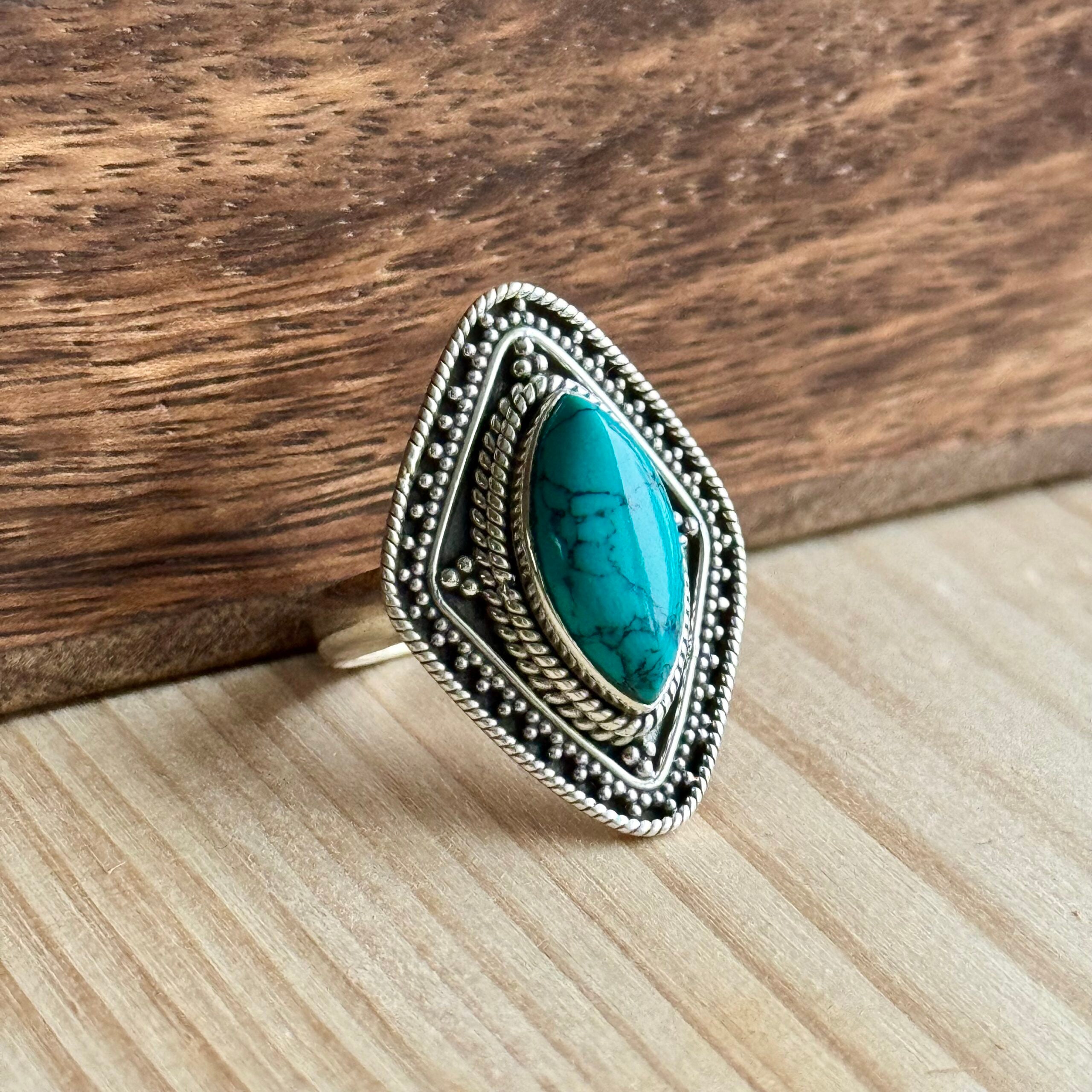 Ring | Sterling zilver & turkoois | maat 17,25 image 1