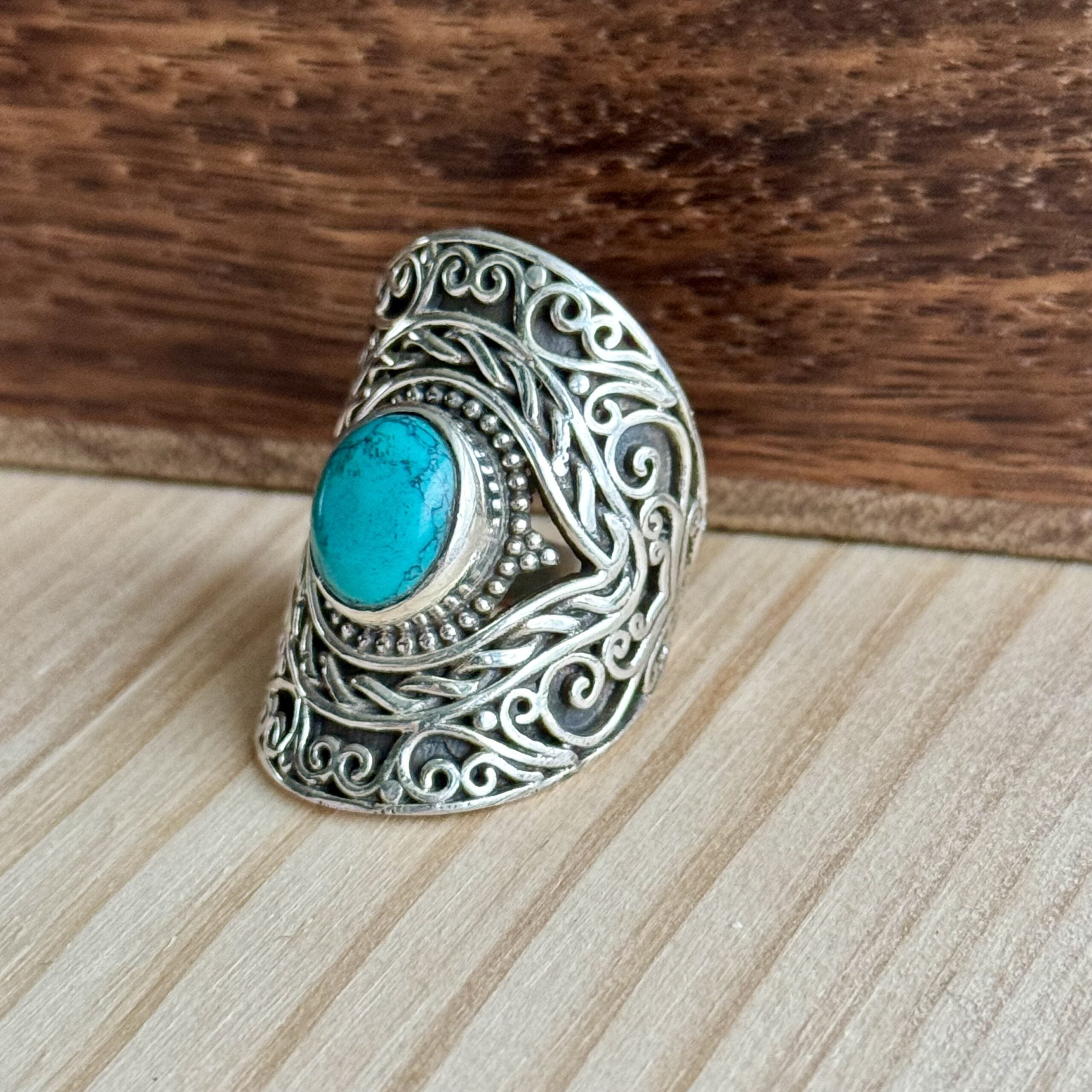 Ring | Sterling zilver & turkoois | maat 18,5 image 2