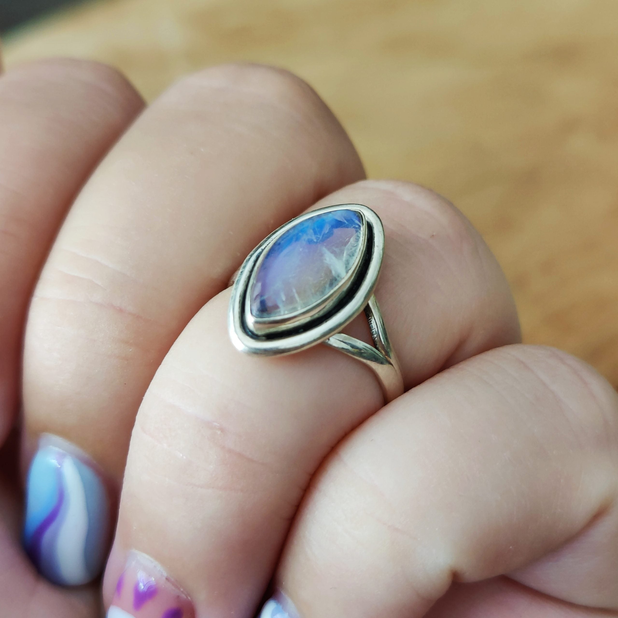 Ring | Sterling zilver & maansteen | maat 16,25 image 1