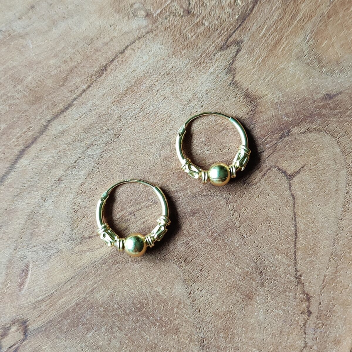 Bali hoops | Goud | 12 mm image 0