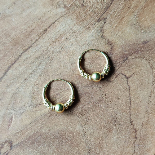 Bali hoops | Goud | 12 mm image 0