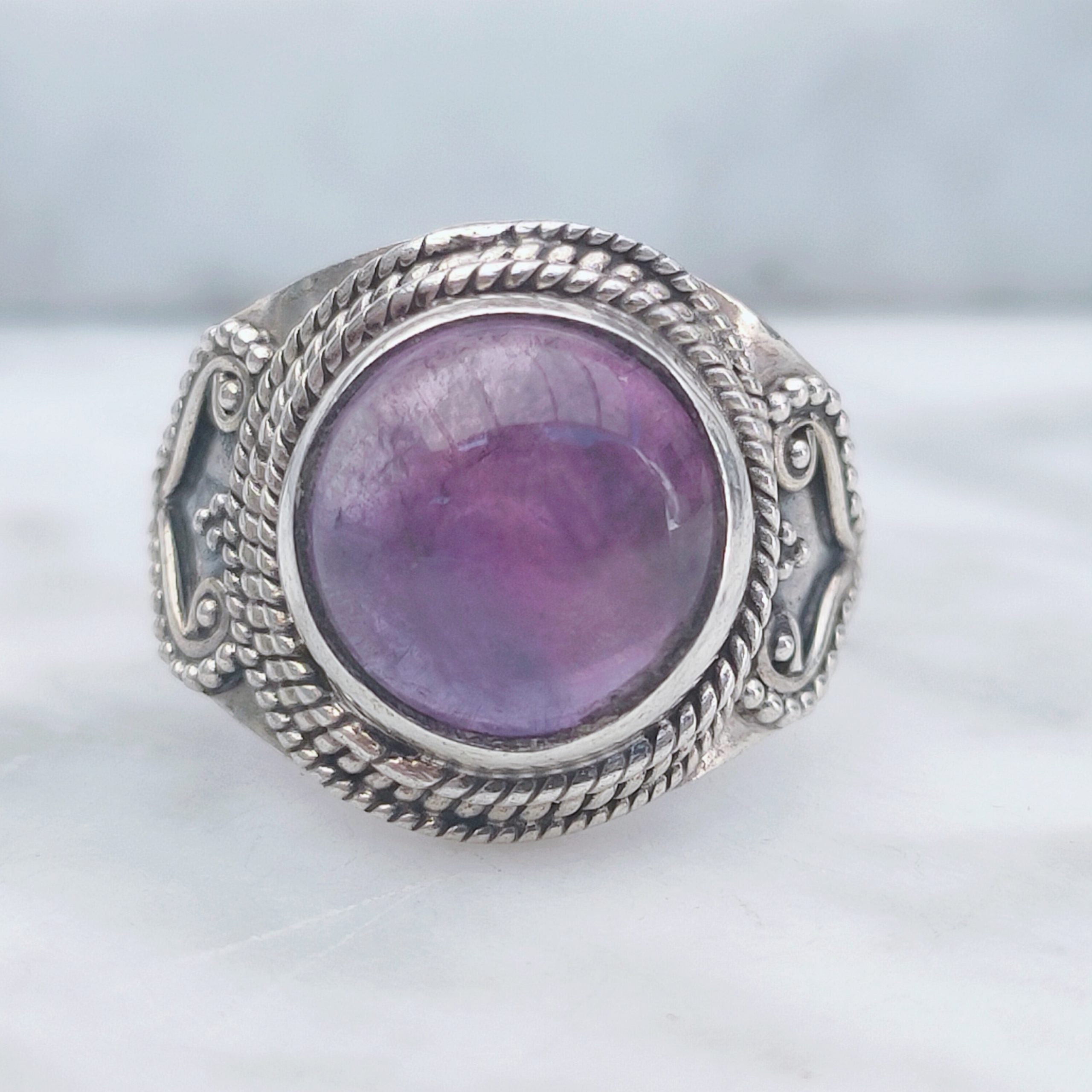 Ring | Sterling zilver & amethist | maat 18 image 2