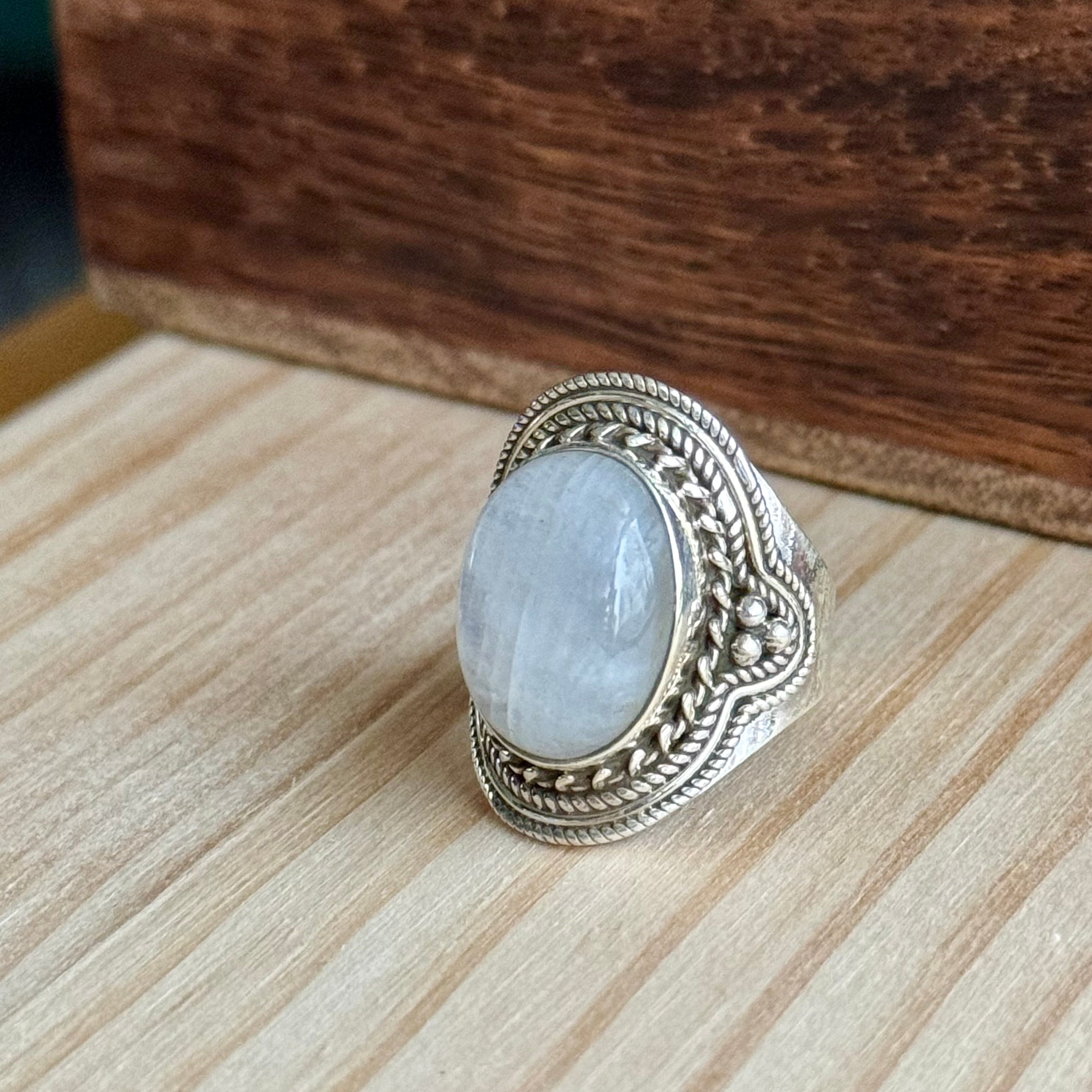 Ring | Sterling zilver & maansteen | maat 17,25 image 3