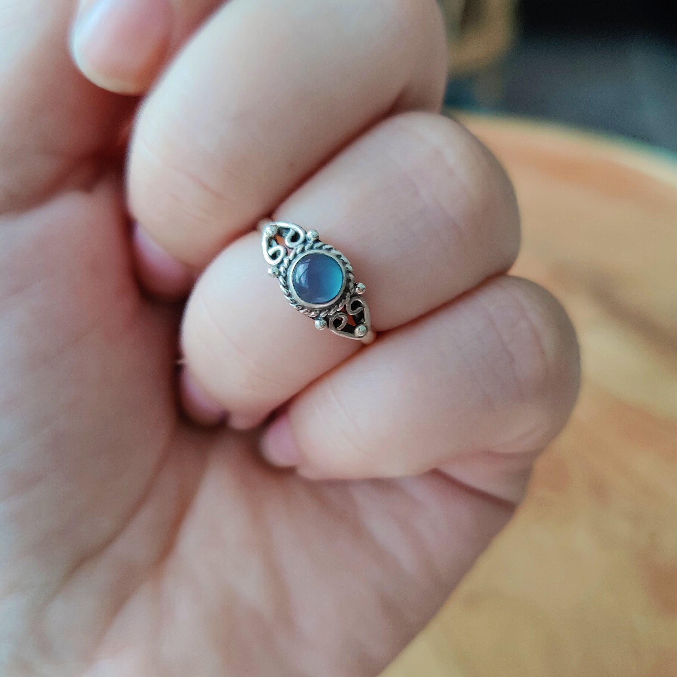 Ring | Sterling zilver & chalcedoon | maat 16,75 image 2
