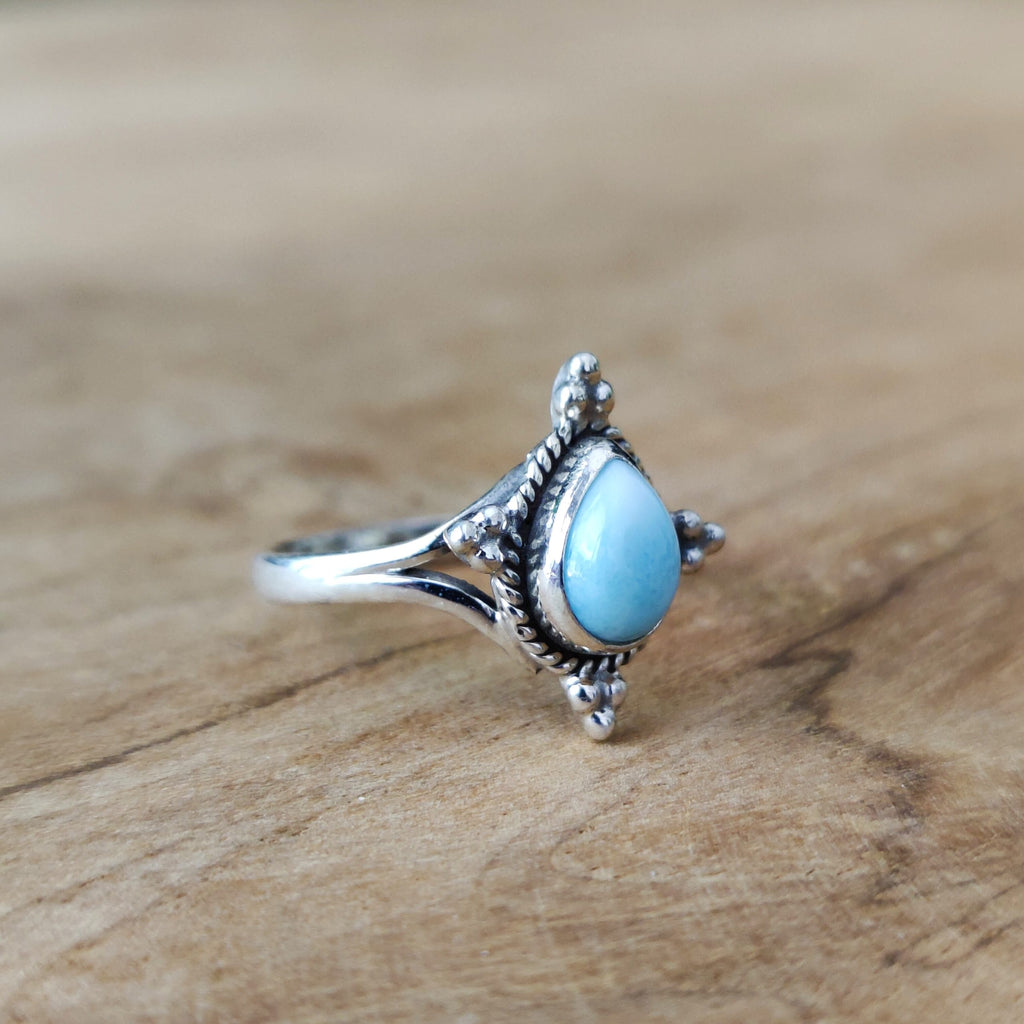Ring | Sterling zilver & larimar | maat 17 image 1