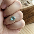 Ring | Sterling zilver & aquamarijn | maat 16,25 image 0