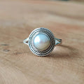 Ring | Sterling zilver & parel | maat 17 image 0