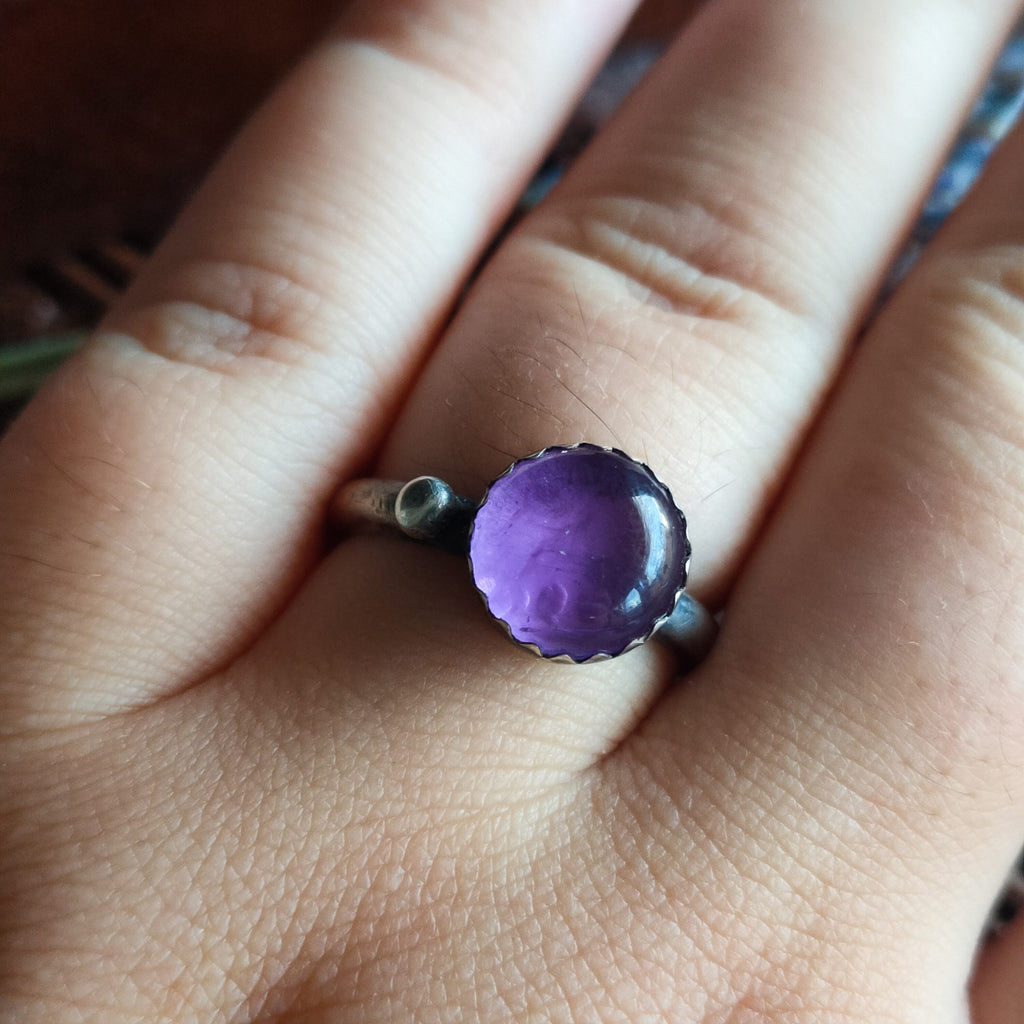 Ring sterling zilver & amethist | maat 18,25 | BY AIS image 5