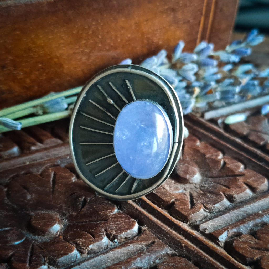 Ring sterling zilver & tanzaniet | maat 16,5 | BY AIS image 2