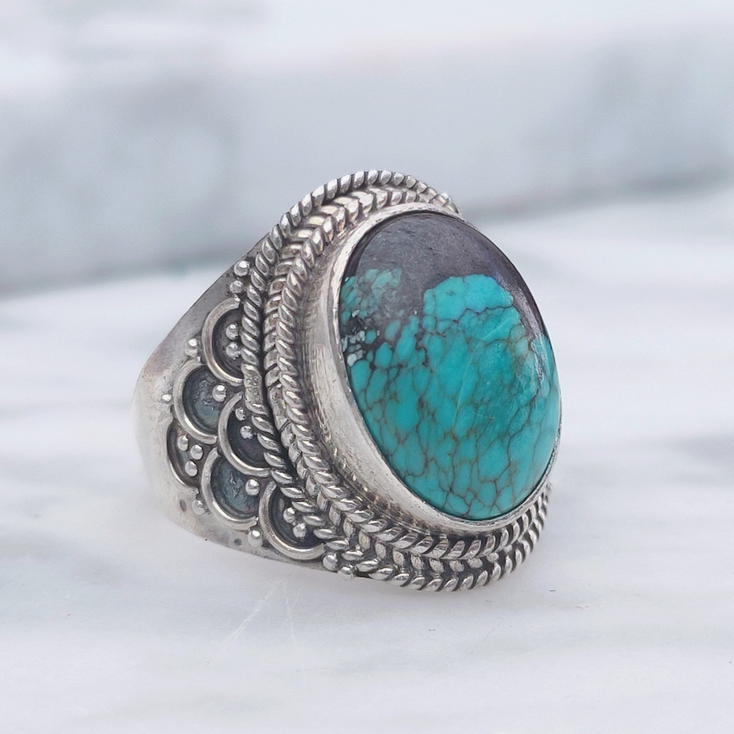 Ring | Sterling zilver & turkoois | maat 17 image 2