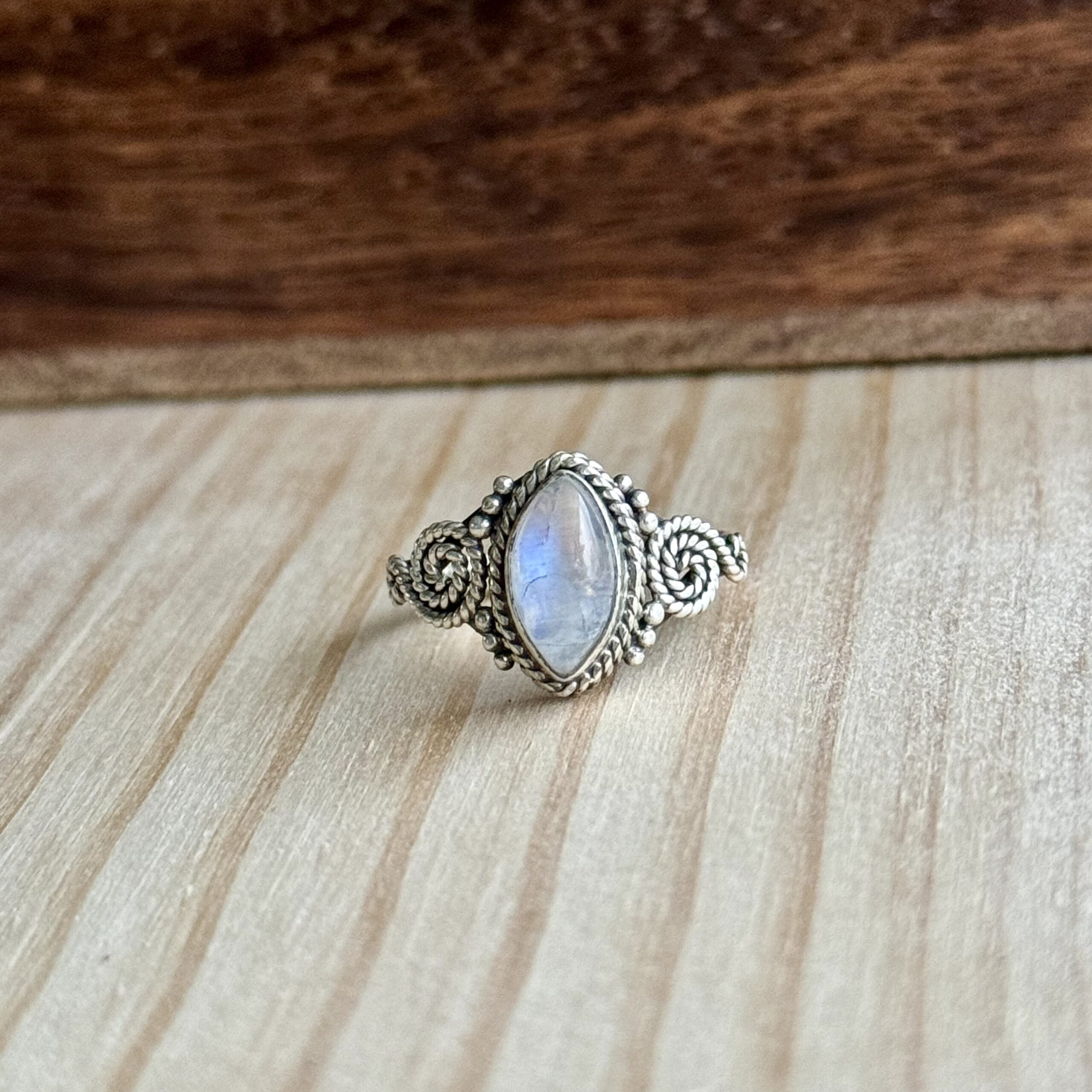 Ring | Sterling zilver & maansteen | maat 16,75 image 1