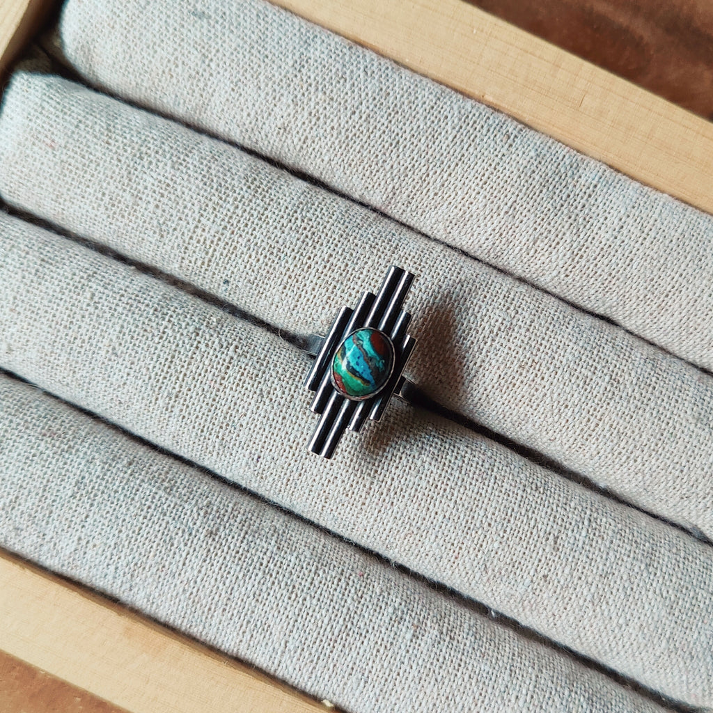 Ring | Sterling zilver &amp; calsilica | maat 16 | BY AIS image 2