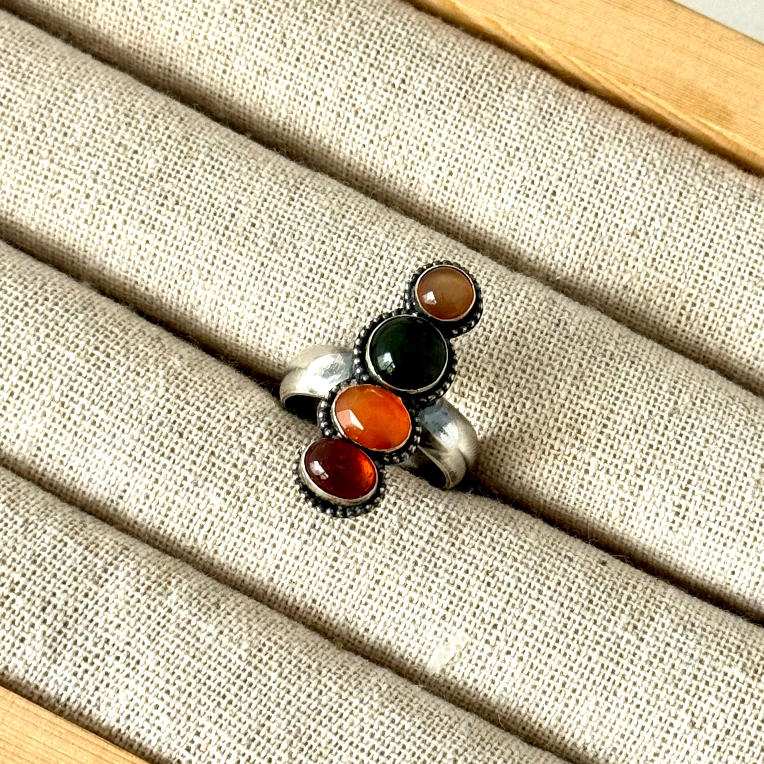 Ring Stacked autumn | Sterling zilver & edelstenen | maat 18,75 | BY AIS image 4