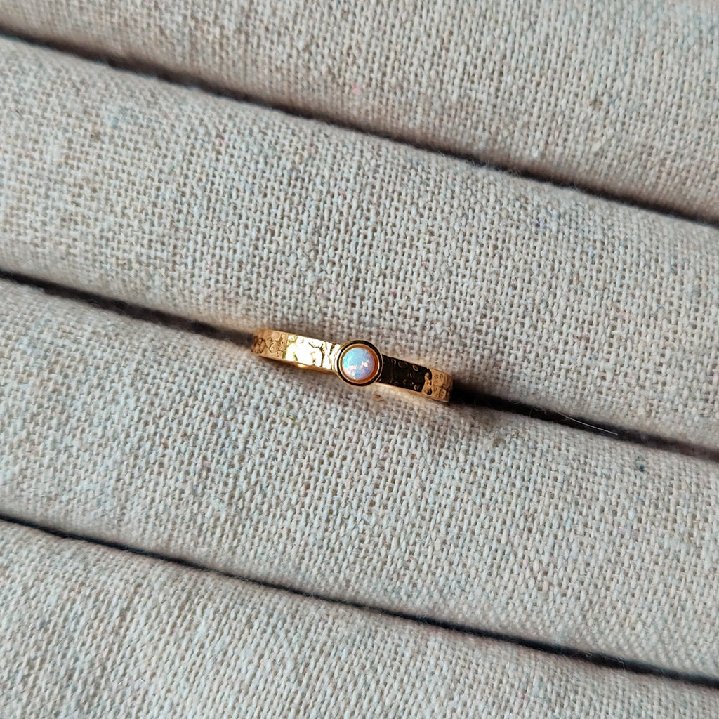 Ring Gede | 14K verguld sterling zilver & opal image 3
