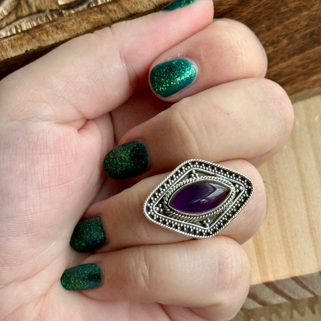 Ring | Sterling zilver & amethist image 3
