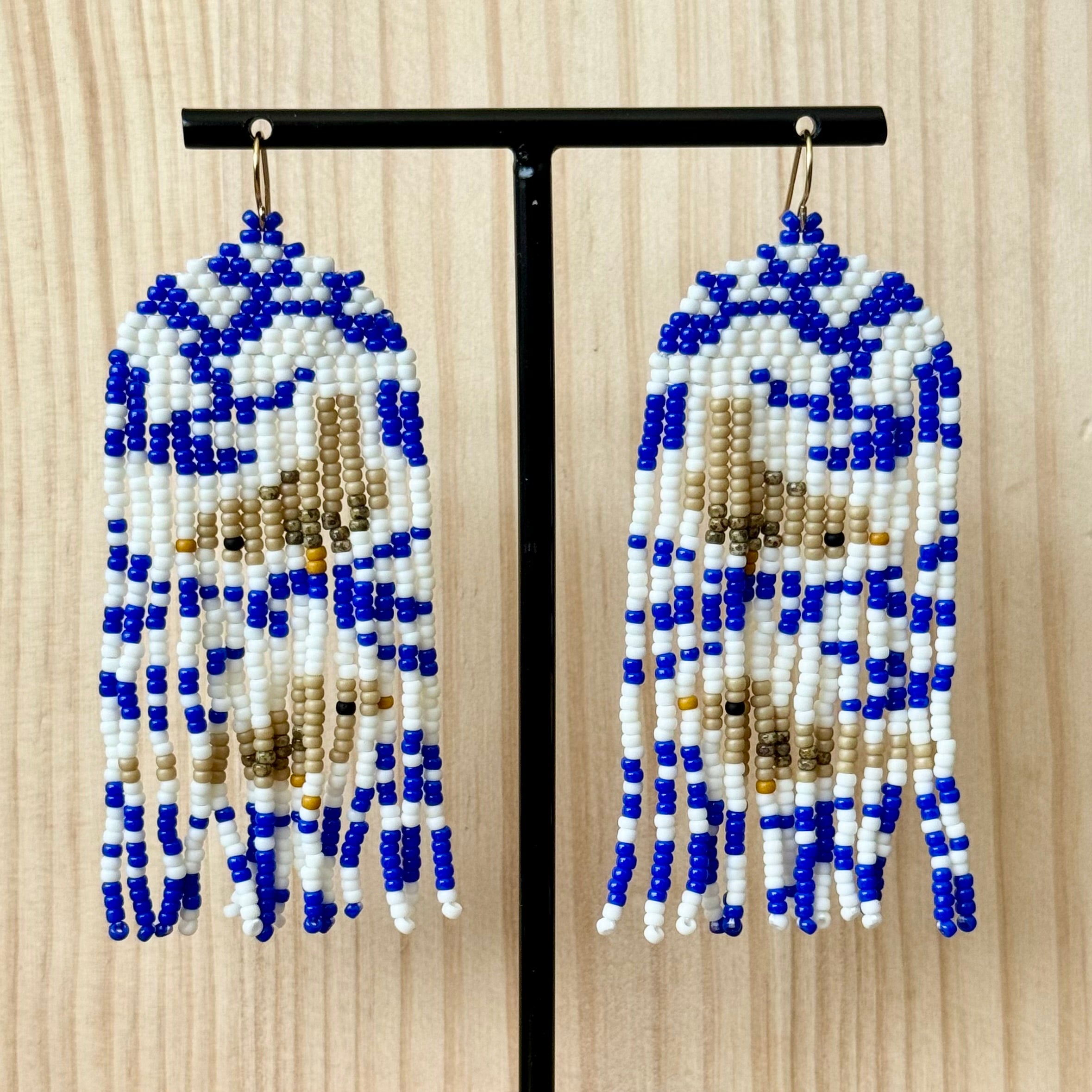 Oorbellen Two little birds | Handbeaded | BY AIS image 1
