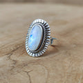 Ring | Sterling zilver & maansteen | maat 17 image 0
