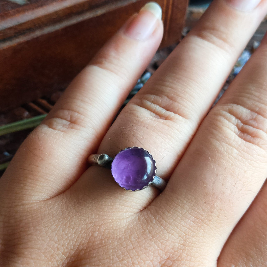 Ring sterling zilver & amethist | maat 18,25 | BY AIS image 4