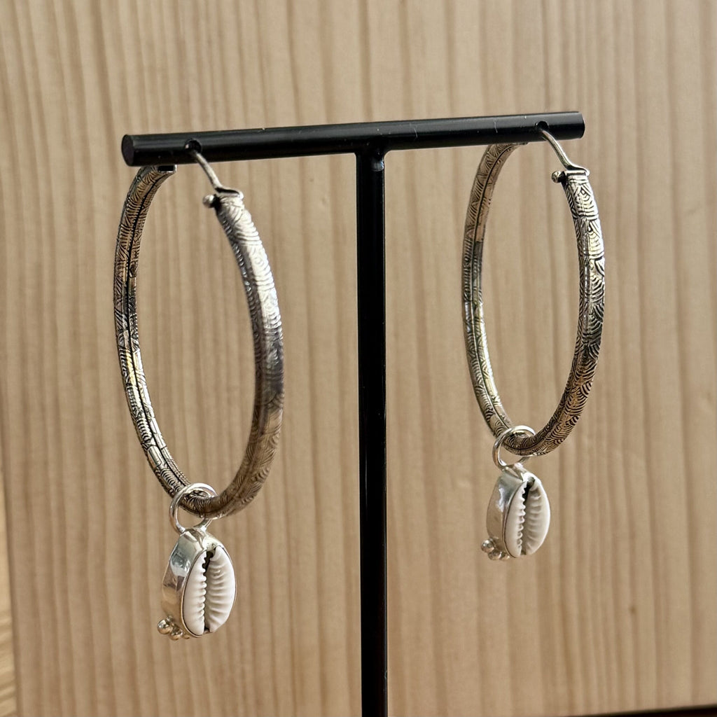 Hoops cowrie | Sterling zilver & schelp image 1