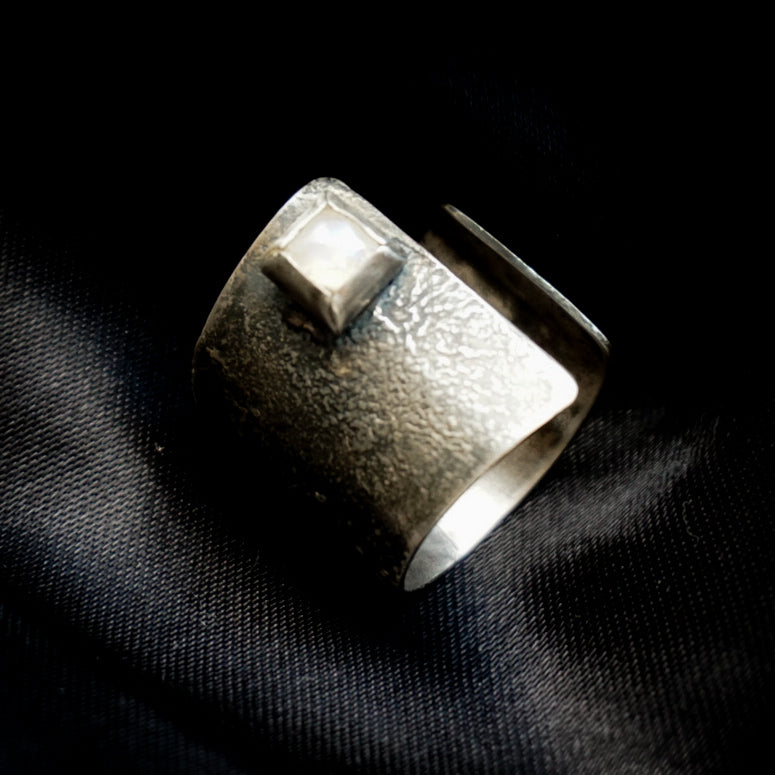 Ring sterling zilver & maansteen | Resizable | BY AIS image 11