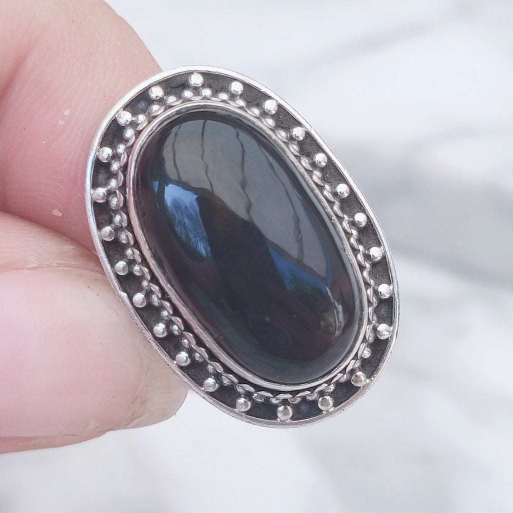 Ring | Sterling zilver & labradoriet | maat 17 image 0