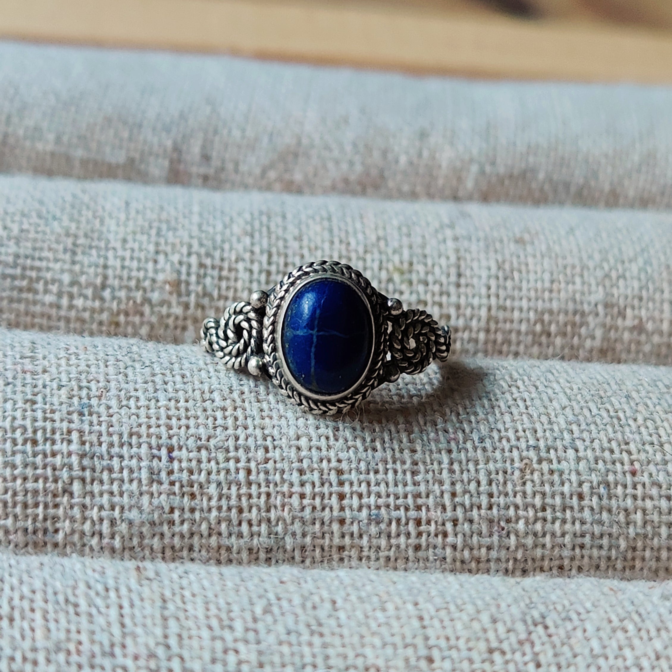 Ring | Sterling zilver & lapis lazuli | maat 15,75 image 2