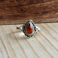 Ring | Sterling zilver & amber | maat 18 image 0