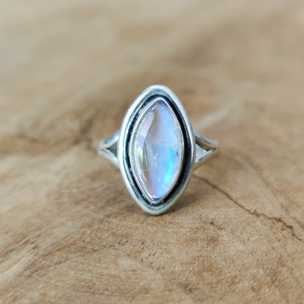 Ring | Sterling zilver & maansteen | maat 16,25 image 2