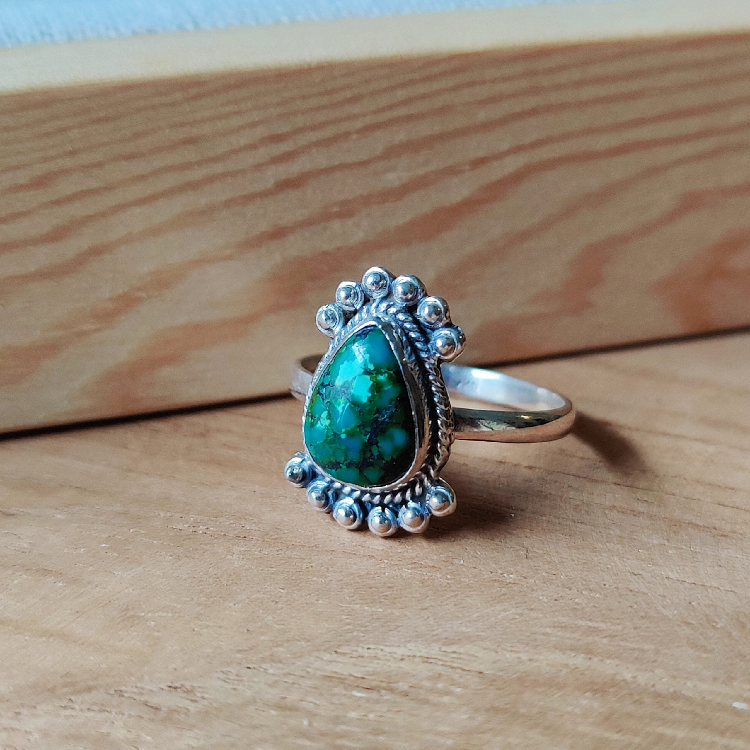 Ring | Sterling zilver & turkoois | maat 18,75 image 3