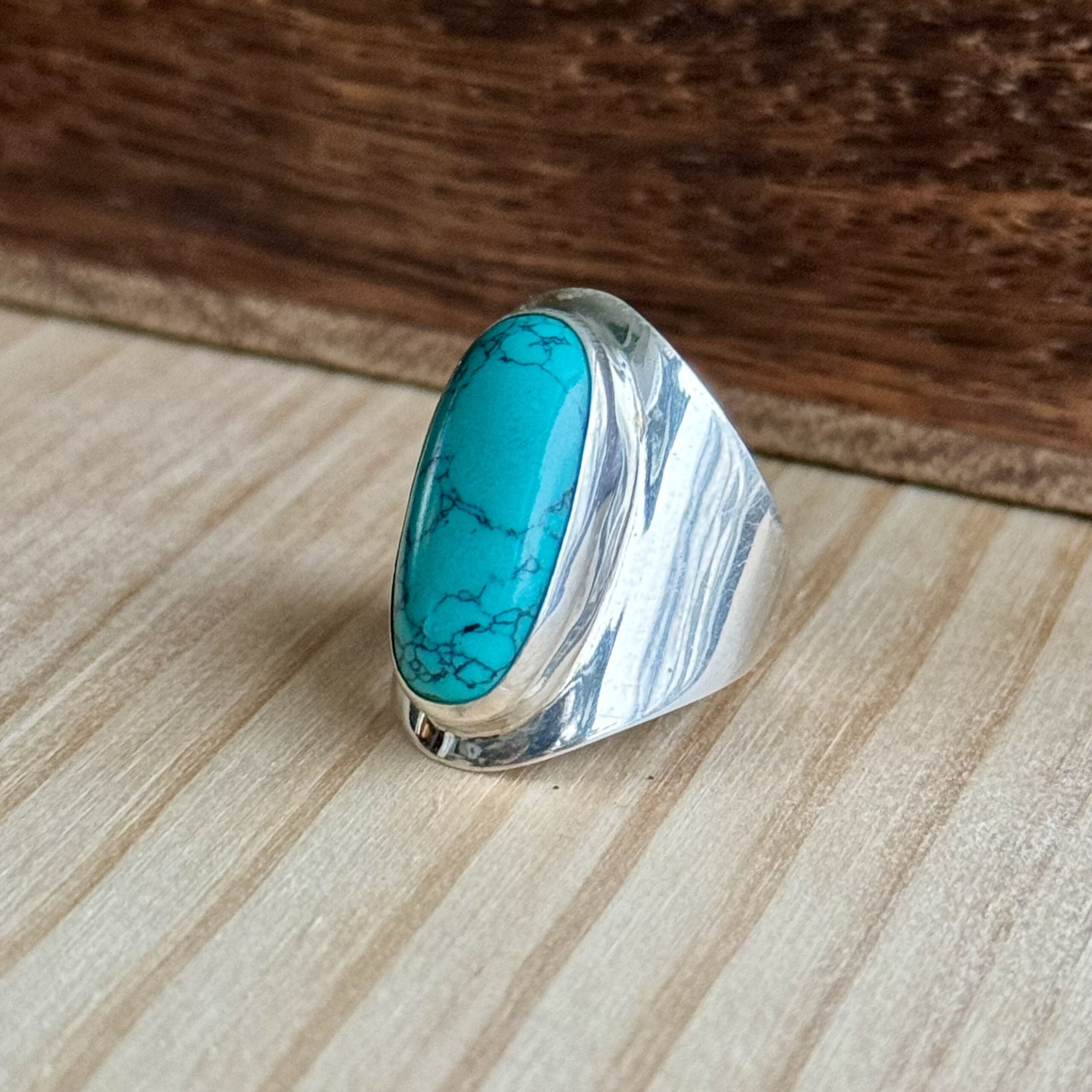 Ring | Sterling zilver & turkoois | maat 16,75 image 2
