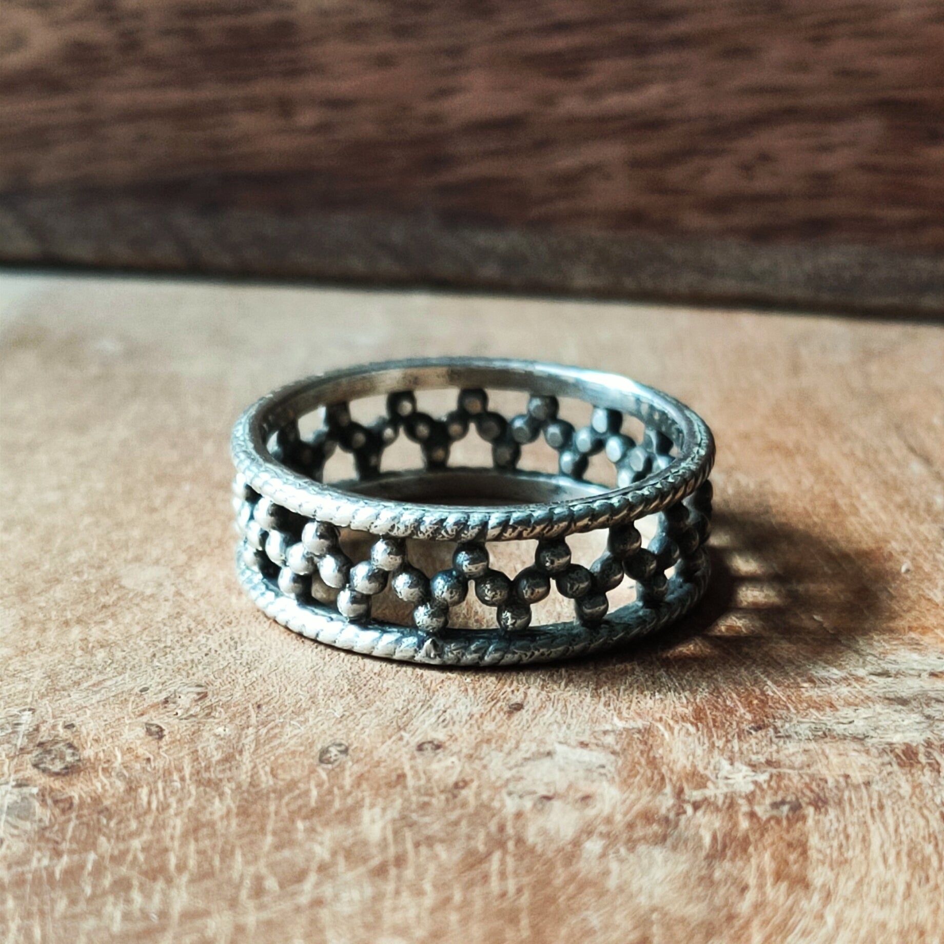Ring Dotted band | Sterling zilver image 1