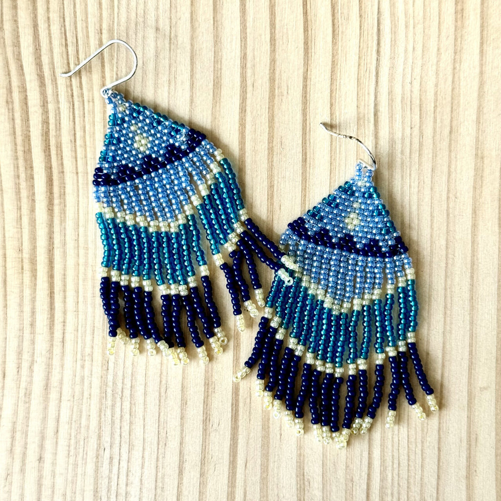 Oorbellen Blue | Handbeaded | BY AIS image 0