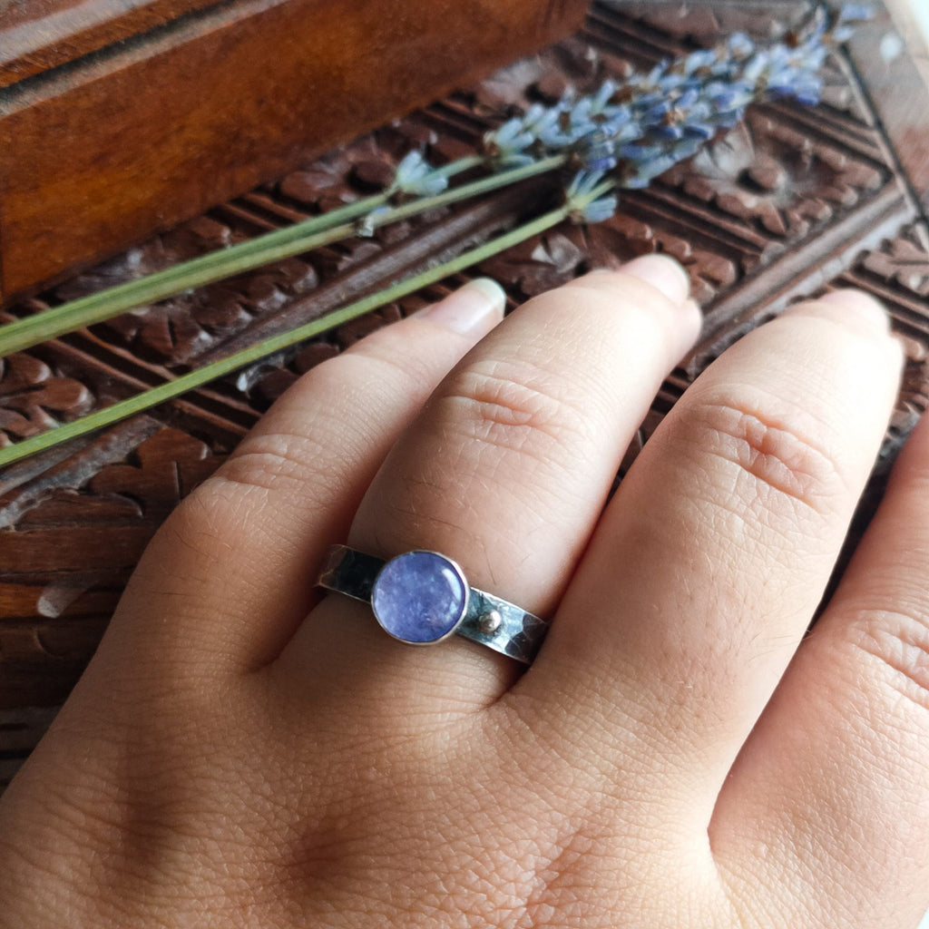 Ring sterling zilver & tanzaniet | maat 18,25 | BY AIS image 7
