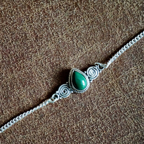Armband | Sterling zilver & Malachiet image 0