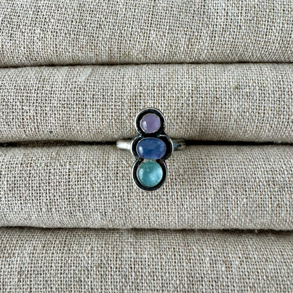 Ring Stacked pastel | Sterling zilver & edelstenen | maat 16,5 | BY AIS image 2
