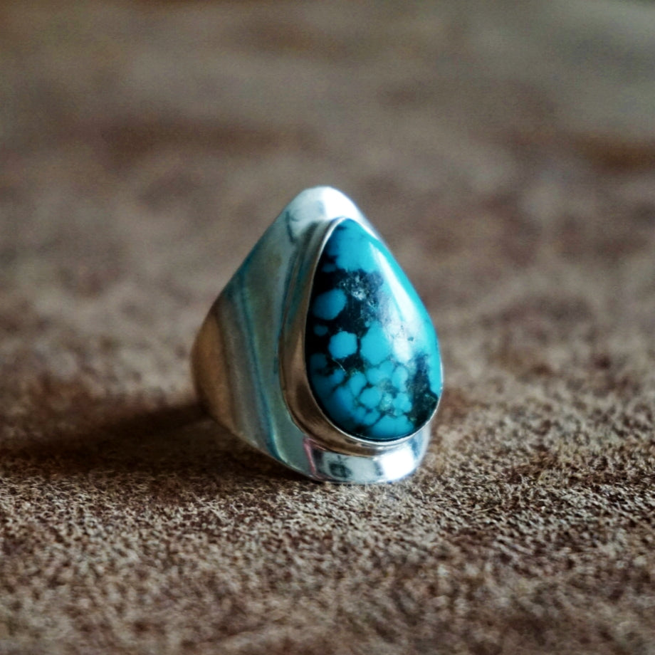 Ring | Sterling zilver & turkoois | maat 19,75 image 0