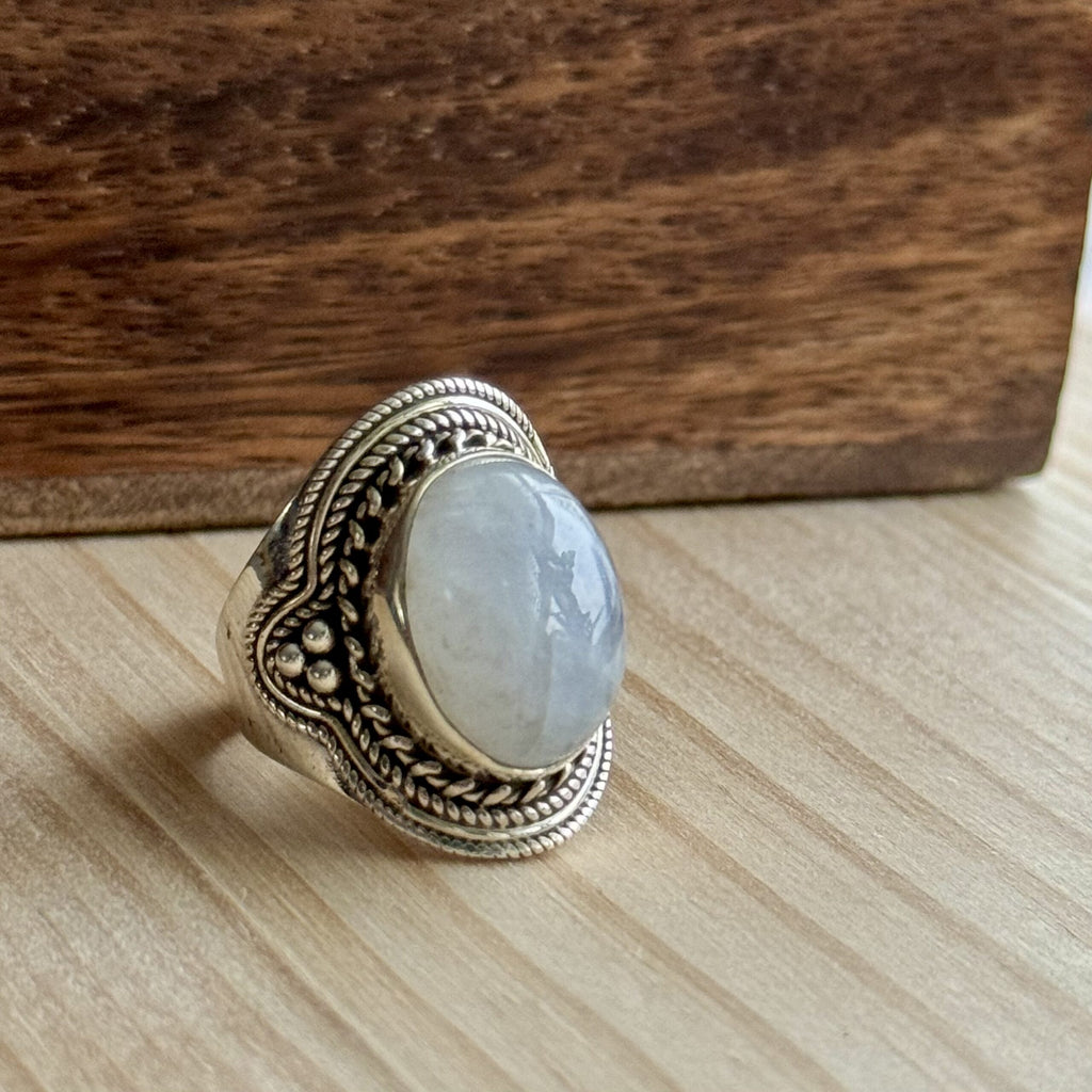 Ring | Sterling zilver & maansteen | maat 17,25 image 2