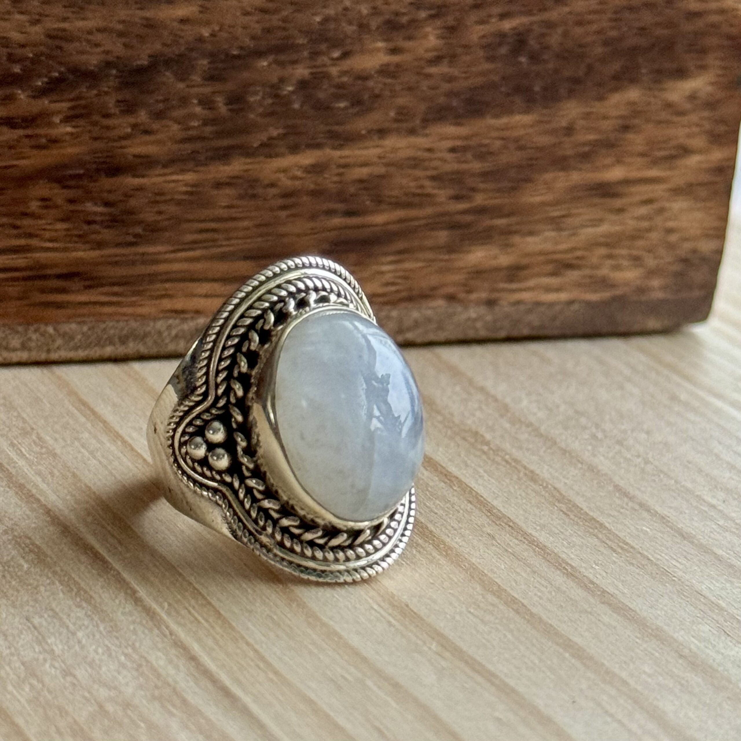 Ring | Sterling zilver & maansteen | maat 17,25 image 2