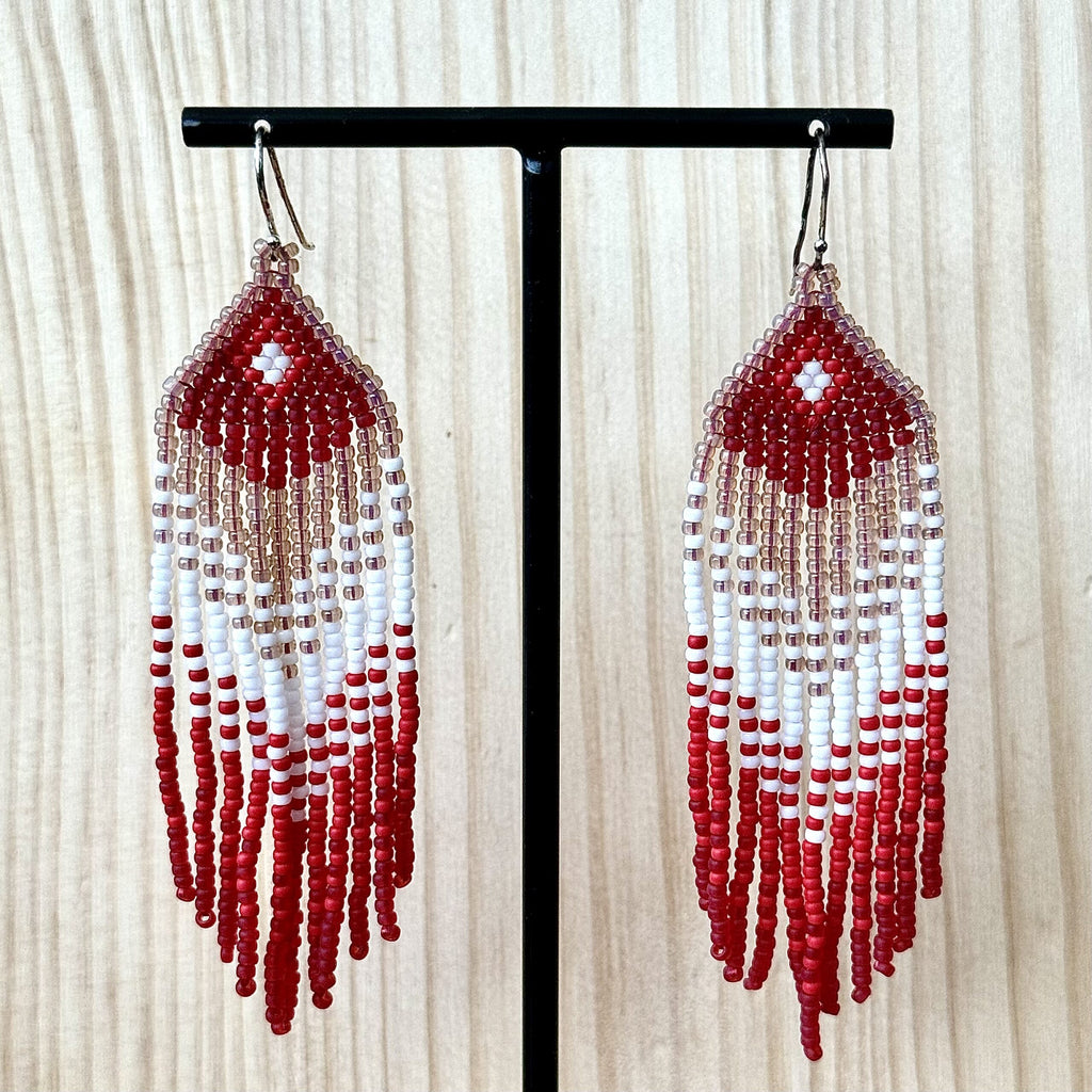 Oorbellen Red | Handbeaded | BY AIS image 0