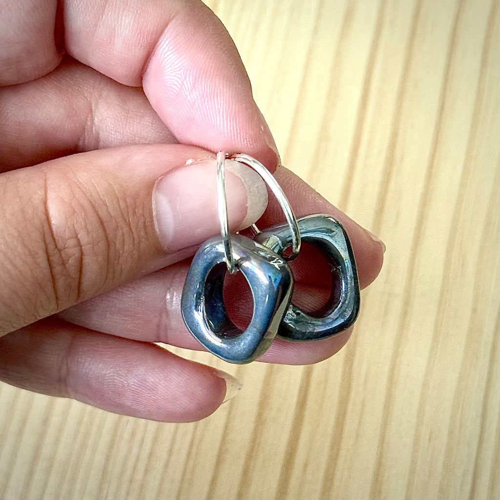 Hoops Squared | Sterling zilver & keramiek image 1