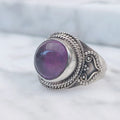 Ring | Sterling zilver & amethist | maat 18 image 0
