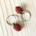Oorbellen Framboos | Sterling zilver & Handbeaded | BY AIS image 0