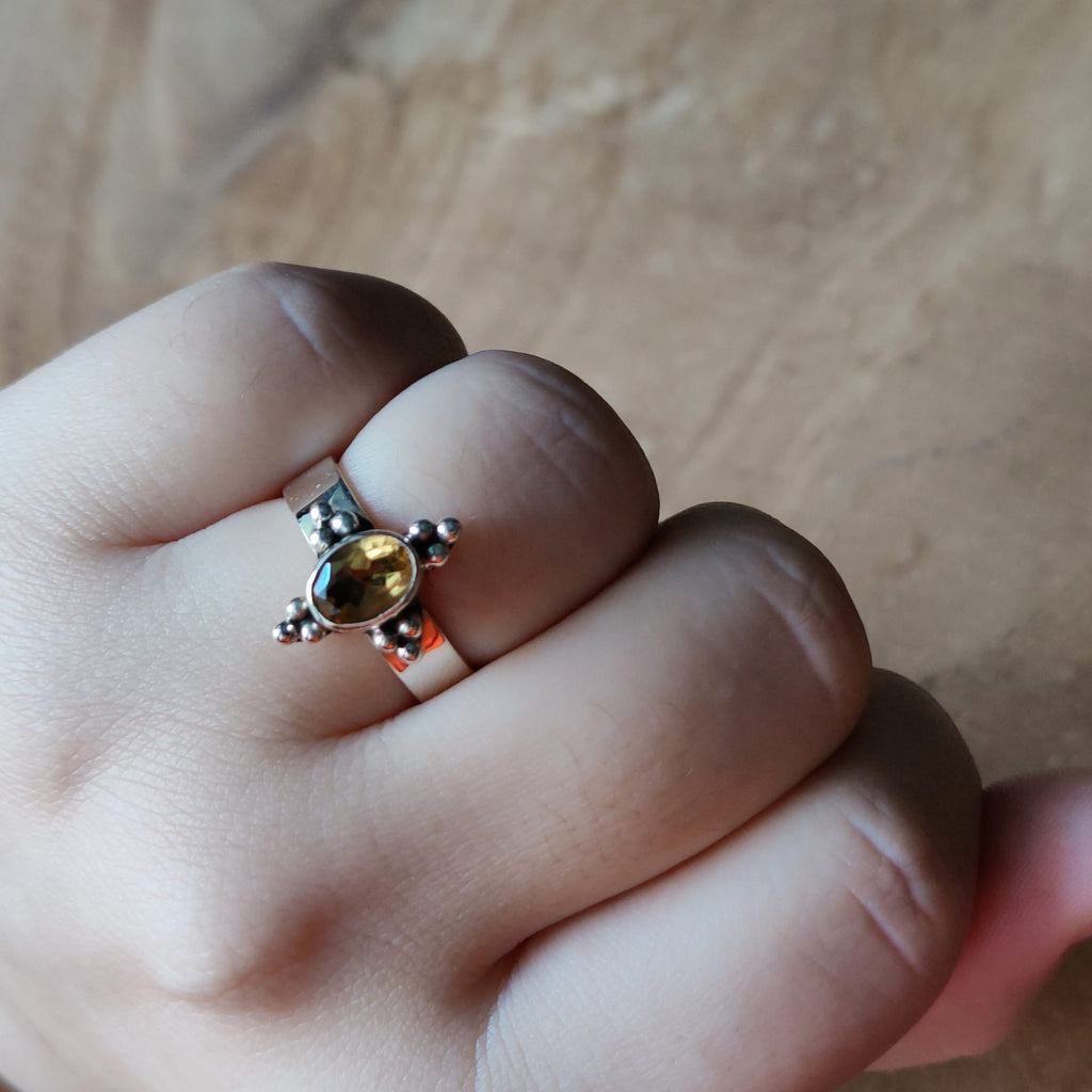 Ring Duniya | Sterling zilver & citrien | maat 18 image 5