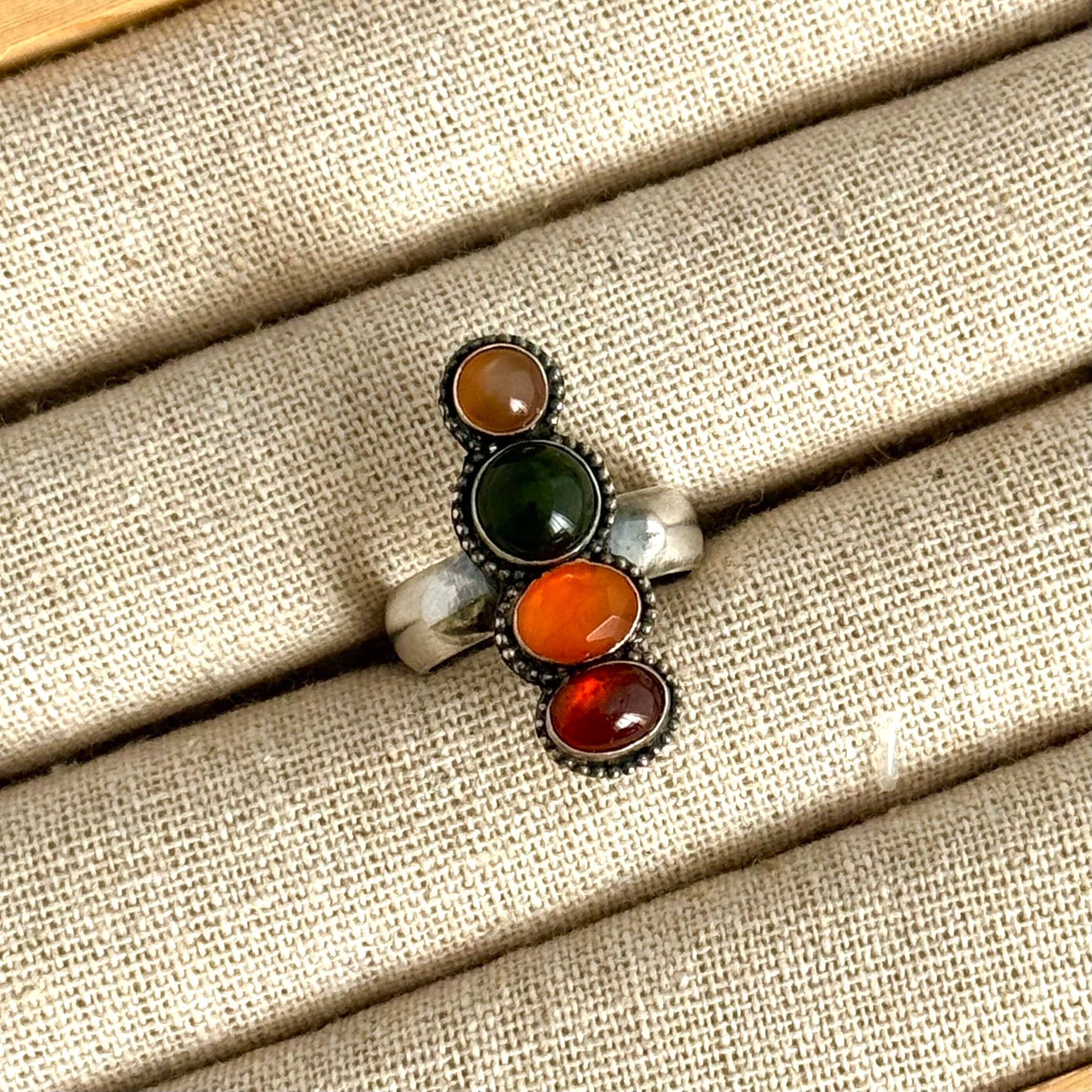 Ring Stacked autumn | Sterling zilver & edelstenen | maat 18,75 | BY AIS image 3
